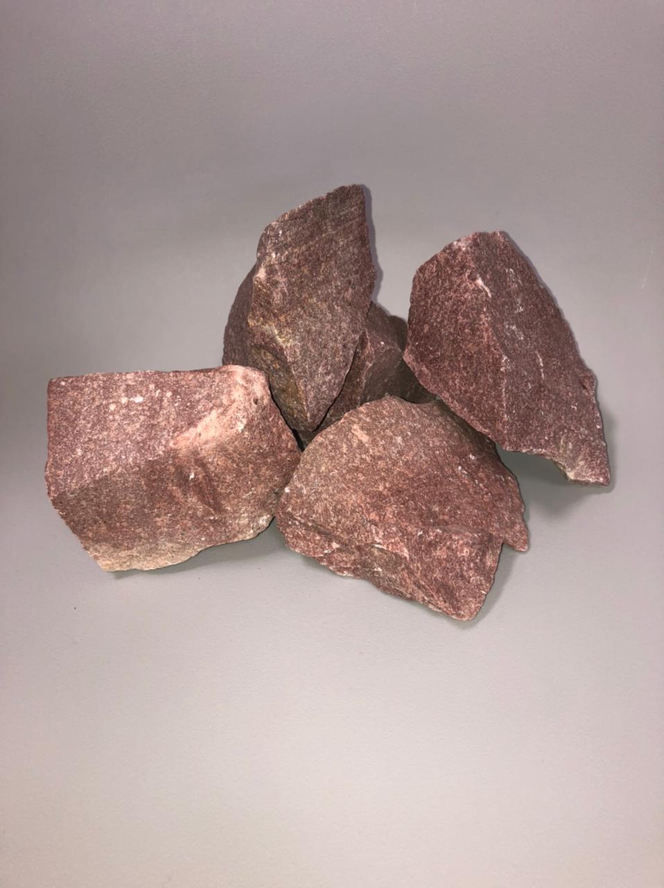 Банный камень Малиновый кварцит (Карелия) 20 кг
